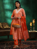 Libas Women'S Cotton Kurta Set (48895_Orange Orange Xl