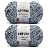Bernat Blanket Tweeds Sea Tweed Yarn - 2 Pack of 10.5oz/300g - Polyester - #6 Super Bulky - 220 Yards - Knitting & Crochet