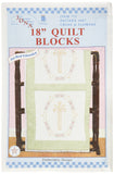 Jack Dempsey Stamped White Quilt Blocks 18X18 6/Pkg, Cross