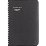 ATAGLANCE Large Telephone & Address Book, 800+ Entries, 47/8 x 8 Page Size, Black (8001105)