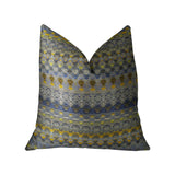 Plutus Brands Plutus Merlot Way Handmade Throw Pillow, 26 X 26, Blue/Navy/Yellow