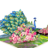 PQDGlobal 3D Peacock Popup Card - Handmade Elegant Bird Paper Art for Birthday, Anniversary, Christmas, Mother? Day - Unique Gif