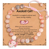 VULETO Axolotl Bracelet Gifts for Girls Women, Charm Bracelet Axolotl Costume Stuff Birthday Decorations Christmas Valentines Je