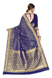 Glory Sarees Womens Jacquard Art Silk Kanchipuram Saree (Kara115Navyblue_Navy Blue)