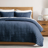 WDCOZY Cloud Soft Quilt Set, Twin Size, Navy Blue, 2 Pieces 68x90 inches
