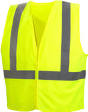 Pyramex Safety HiVis Safety Vest with Reflective Tape, HiVis Lime, Large