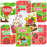 DGjianfei Coloring Book Party Favor - 24PCS Strawberry Mini Coloring Book Bulk Kid Party Favor DIY Art Drawing Book Strawberry F