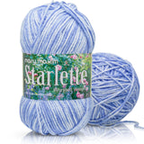 Mary Maxim Starlette, Crochet Yarn, Soft Acrylic Denim Blue Yarn for Afghans, Blankets, Clothing and More, 180 Yards, Denim Heat