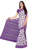Tamaira Fashion Womens Plain Cotton Saree Without Blouse Piece (1338_Purple_Purple)