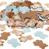 Zhanmai 500 Pieces Bear Shaped Confetti Baby Shower Cream Brown Sprinkles Bear Table Paper Confetti for Boy Girl Home Party Tabl