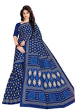 TAMAIRA FASHION Womens Plain Weave Pure Cotton Saree Without Blouse Piece(2372_IndigoBlue)
