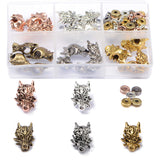 AD BEADS 75 Pieces in 5 Colors 25 Pieces Dragon2 Heads Beads Plus Matching 50 Pieces Double Heishi Spacers Connector Charm Beads