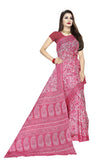 Tamaira Fashion Womens Plain Weave Pure Cotton Saree Without Blouse Piece (Ab18_Pink)