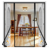 HADOR Magnetic Screen Door Mesh with Super Strong Magnets Fit Door Size 72 X 80, Mesh Size 74 X 81 Heavy Duty Door Net Screen fo