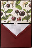 Graphique Cerise Designer Cards Luxe Collection, Silver Foil Embossed Stationery Boxed Set, 10 Blank Cards with 11 Envelopes, All Occasion Greetings, 5.25" x 3.8"