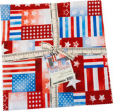 Stars and Stripes Ten Square 42 10-inch Squares Layer Cake Robert Kaufman Fabrics TEN-1444-42