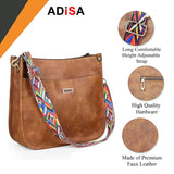 Adisa Trendy Hobo Shoulder Handbag For Women And Girls With Crossbody Sling Belt (Ad4082-Bro),Brown,,B0DXCVWH4X