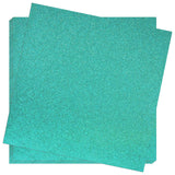 Crafasso 12 x 12 300gms Heavy & Premium Glitter cardstock, 15 Sheets, Aqua