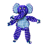 KONG Floppy Knots - Durable No-Stuffing Squeaky Rope & Plush Dog Toy - for Teething, Playing (Elephant, Small/Medium)