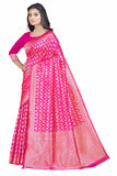 Sugathari Womens Banarasi Saree Pure Kanjivaram Silk Saree Soft New Ladies 2023 Design Wear Pattu Sarees Latest Party Sari Collections With Blouse Piece For Wedding Sadi (San Pari-191 Rani)