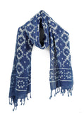 Ravaiyaa Attitude Is Everything WomenS Cotton Hand Block Printed Casual Stoles (Hbcs10, Indigo Blue, 72 X 21 Inch)