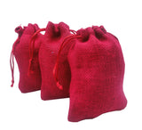 brown leaf 10X14 cm Pure Pink Jute Bags Jewelry Pouches Potli Bags Best for Wedding Anniversary Party Supply Diwali Return Gifti