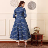 Gosriki Women'S Rayon Viscose Anarkali Printed Kurta With Pant & Dupatta (Menon Blue-Gs_S_Blue_Small),Blue,,B0DX254VHB
