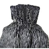 Plutus Brands Wolf Fur Throw Pillow, 48 X 60, Black/White