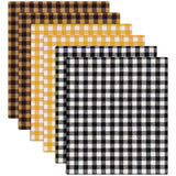 6 Pieces Thanksgiving Cotton Fabric Bundles 18 x 20 Inch Plaid Cotton Fabric Craft Bundle Patchwork for Thanksgiving Quilting Se