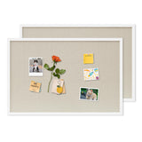 DAHAPYBOO Cork Board with Linen White 2Pack,Bulletin Board 30x20 Hanging Corkboards for Office Home School Message Board or Visi