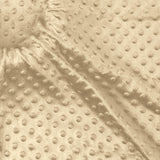 Homiest Minky Dot Fabric, 100% Polyester, Soft Plush, Polka Dots, Beige, 1 Yard x 60 Inch, Fabric for Blanket, Pillow Covers, Cl