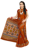 Tamaira Fashion Womens Plain Weave Pure Cotton Saree Without Blouse Piece(Ab12_Rustbrown)