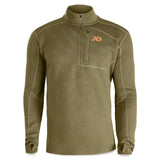 First Lite Men's Furnace Quarter Zip - Merino Wool Fleece Camo Hunting Long Sleeve, Insulated Midlayer, Hunting Gear For Men, Co