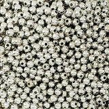 1,200 Round Silver Acrylic Beads 6mm Diameter with 1mm Hole