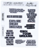 Stampers Anonymous Tim Holtz Cling Stamps 7X8.5, Life Quotes