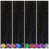 Yunlly 4 Pcs Tinsel Foil Fringe Backdrop Curtains for Disco Graduation Birthday Party Decoration Metallic Glitter Streamer Backd
