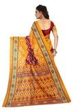 Gosriki Women'S Yellow Color Bhagalpuri Silk Printed Saree With Blouse Piece(Bandhani 20-1_Free Size),Yellow,,B07RY9LQF1