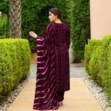Gosriki Women'S Rayon Viscose Straight Bandhej Printed Kurta With Pant & Dupatta (Baghira Wine-Vks03-Gs_Xxl_Wine_Xx-Large),Wine,2,B0F8Q9KXL1