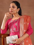 Libas Women'S Silk Blend Kurta Set (Gs1033 Pink Xl