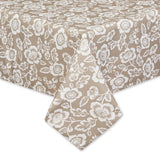 Stone Floral Print Outdoor Tablecloth With Zipper 60X84