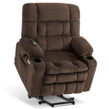 MCombo Large Dual Motor Power Lift Recliner Chair Sofa with Massage and Heat for Tall Elderly People, Infinite Position, USB Por