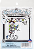 Design Works Crafts 4067 Letter F 5 x 5 Zenbroidery Kit, Multicolor