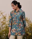 Libas Women'S Printed A-Line Kurtis (37080_Blue Blue L