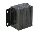 Vestil 10126 Horizontal Laminated Dock Bumper, Fabric Reinforced Rubber, Rectangular, 4 Holes, 10 Height, 12 Width, 6 Depth,