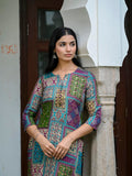 Anni Designer Women'S Rayon Blend Straight Printed Kurta With Pant (Nimmi Green_Xxl_Green_Xx-Large),Green,2XL,,,