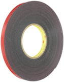 3M 6382 Automotive Acrylic Plus Attachment Tape, Black, 1/2 x 20 yds.