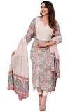 Anni Designer Women'S Cotton Blend Straight Printed Kurta With Pant & Dupatta (Spring Green-Snw_M_Green_Medium),Green,M