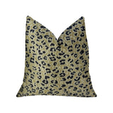 Plutus Brands Plutus Soft Cheetah Handmade Throw Pillow, 20 X 20, Cream/Black
