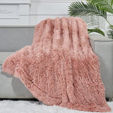 GONAAP Fuzzy Faux Fur Throw Blanket Pink Super Soft Cozy Plush Fuzzy Shaggy Blanket for Couch Sofa Bed (Pink, Throw(50x60))