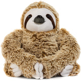 Realistic Sloth Stuffed Plush Toy Animal - Cuddly, Huggable, Silky Fur - Cute Brown Three Toed Sloth for Girlfriend Birthday Gif